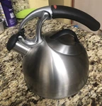 Oxo Uplift Tea Kettle 18/8 Stainless Steel 2QT/1.9L Good Grips Stovetop Euc! Used. Price: $28.00.