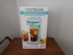 Nostalgia Caf ' Retro 3-QUART Iced Coffee And Tea Brewing System Aqua New Open. Price: $59.90.