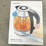Chefman Power Infusion 1.8L Electric Glass Kettle Removable Tea Infuser Led New. Price: $45.00.