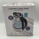 Chefman Custom-temp 1.8L Electric Tea Kettle With Infuser Open Box Unused. Price: $39.99.