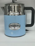 Russell Hobbs Retro Style 1.7L Electric Kettle W Temperature Gauge Light Blue Open. Price: $44.99.