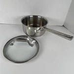 Emeril Lagasse Stainless Steel Saucepan With Glass Lid 1.5 Quart Pot Silver Used. Price: $33.14.