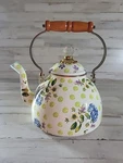 Mackenzie-childs Wildflowers Green Tea Kettle 3 Qt New. Price: $159.00.
