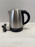 Rapid-boil, Chefman Stainless Steel, 1.7 Liter, 1500W Electric Kettle RJ11-17-V3 Used. Price: $16.99.