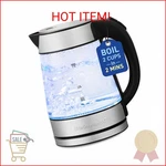 Elite Gourmet EKT-602 Electric Bpa-free Glass Kettle, Cordless 360 Base, Stylis New. Price: $57.89.