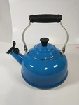 Creuset Enamel On Steel Classic Whistling Tea Kettle Pot - 1.7QT Blue Used. Price: $12.00.