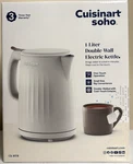 Cuisinart Soho 1-LITER Double-wall Electric Kettle With Cord Storage One Touch New. Price: $42.00.