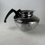 Pyrex Ware For Teamakers Inc Kettle Cup Glass Teapot Teakoe 6620-8 Infuser Used. Price: $49.00.