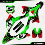 Green & Red Venom Graphics Kit Fits 21-24 Kawasaki Plate KX250F New. Price: $79.99.