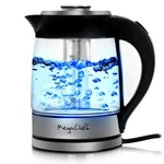 Megachef 1.8L Glass & Electric Tea Kettle W/ Infuser Auto Shut-off New. Price: $57.45.