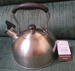 Mainstays 1.8-LITER Whistling Tea Kettle Stainless Steel (nwt) New. Price: $14.98.