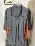 Oklahoma State University Russell Mens 2X Large 50-52 Gray Polyester Polo Shirt Used. Price: $14.25.