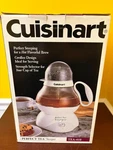 New 1996 Cuisinart Perfect Steeper Cordless Glass Carafe Hot Brewer TEA-410 Open. Price: $69.99.