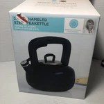 New Martha Stewart Enameled Steel 2.5QT. Tea Kettle Blue. Price: $24.99.