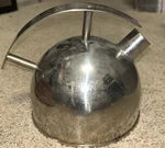 Chantal Tea Kettle Saturn Design Two Tone Whistling Stainless Steel 1.5QT No Top Used. Price: $18.87.