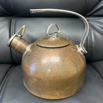 Chantal Copper Clad Tea Kettle 1.8 Quart Two-tone Harmonica Whistle Patina Used. Price: $41.99.