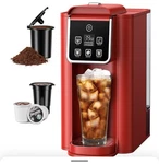 Shardor Single Serve Coffee Maker Hot And Iced Machine For Cup Pods Red New. Price: $45.00.