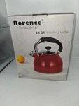 Rorence Whistling Tea Kettle: 2.6 Quart Stainless Steel With Capsule Bott Used. Price: $17.00.
