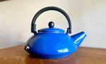 Creuset Kettle Blue Enamel 1.5 Liters Steel Teapot Used. Price: $82.50.
