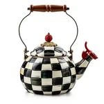Mackenzie-childs H14110 Courtly Check Enamel 2-QT. Whistling Tea Kettle New. Price: $171.00.