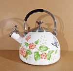 Lenox Butterfly Meadow White Enamel Whistling Tea Kettle Stainless Steel 2.5 Qt Used. Price: $39.99.