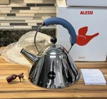 Alessi Michael Graves Kettle With Bird Whistle Blue Handle Model 9093 New! Read. Price: $185.00.