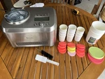 Breville BCI600XL Electric Ice Cream Maker Stainless Steel Silver W/ Accessories Used. Price: $345.00.