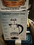 Chefman Custom-temp 1.8L Digital Kettle Glass Stainless Steel W/ Tea Infuser New. Price: $45.50.