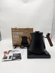 Fellow Corvo Ekg Electric Kettle Matte Black Walnut Wood 0.9L 1171PRO-WN Open. Price: $124.99.