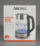 Aroma Housewares 7-CUP Digital Glass Electric Kettle With Cordless Pouring New. Price: $44.97.