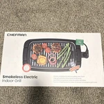 Chefman Smokeless Electric Indoor Grill 1500W 15X9 Stainless Dishwasher-safe Open. Price: $20.70.
