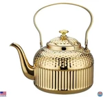 Sanqiahome Antique 1.2L (40OZ) Stainless Steel Teapot With Infuser Gold Premium New. Price: $47.65.