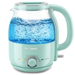 Elite Gourmet 1.2L Electric Glass Kettle, 1200W Fast Boil - Mint Open. Price: $41.62.