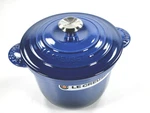 Le Creuset Cast Iron Rice Pot With Inner Lid 2.8L / 3QT Nib Color Cobalt Blue New. Price: $318.00.