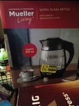 Mueller Living Ultra Glass Kettle: Model # M99S 1500W Electric Open. Price: $21.85.