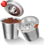 Reusable Cups Coffee Pods For Keurig: Full Stainless Steel Refillable New. Price: $27.03.