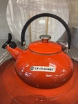 Nib Creuset Zen Enameled Steel Tea Kettle Cerise/cherry 1.6 Qt 1.5 Red New. Price: $149.99.