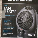 Ovente HE24B Portable Desk/tabletop Fan Heater Black 750/1500W Settings Used. Price: $10.00.