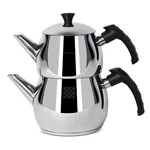 Turkish Tea Pot Set 18/10 Stainless Steel, Rapid Boil Stove Top Kettle New. Price: $43.74.