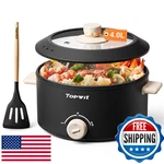 Topwit 4.2QT Electric Hot Pot, Non-stick, Dual Power, Overheat Protection New. Price: $77.51.