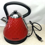 Fortune Candy Electric Kettle Stainless Steele Diamond Pattern Raspberry Red Used. Price: $29.99.