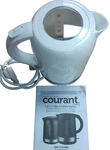 Courant 1.0L 360 Cordless Electric Kettle, Led Light, Water Level, 1000W, White Used. Price: $9.97.