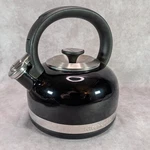 Kitchenaid Onyx Black 2 Quart Whistling Tea Kettle Porcelain Enamel Stainless Used. Price: $19.99.