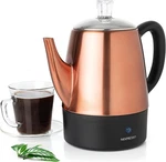 Mixpresso 4 Cup Percolator Coffee Pot Electric, Copper Stainless New. Price: $71.23.