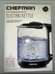 Chefman 1.7L Cordless Electric Kettle New. Price: $45.00.
