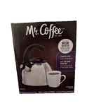Mr. Coffee Whistling Tea Kettle, Stainless Steel, 2QT, Flip Up Spout New. Price: $17.99.