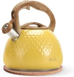 2.5QT Whistling Kettle With 5-LAYERS Bottom, Food Grade Stainless +yellow New. Price: $55.70.