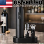 Electric Wine Opener Rechargeable Automatic Bottle Set W/ Base Gift New. Price: $24.89.