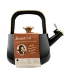 Beautiful By Drew Barrymore Ceramic Non-stick Stovetop Tea Kettle, Black Sesame New. Price: $36.00.