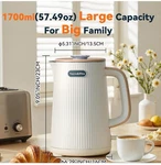 Nueve&five Black EK01 Electric Kettle W/temperature Display, 1.7L 304 Ss 1200W Open. Price: $17.50.